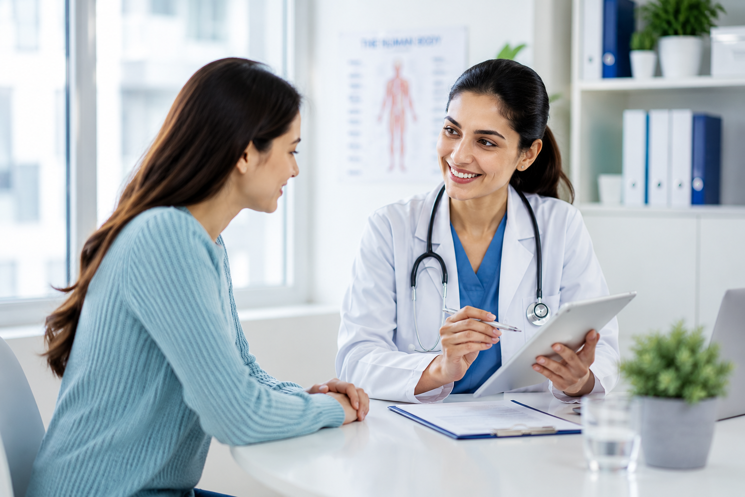 Doctor consulting with patient